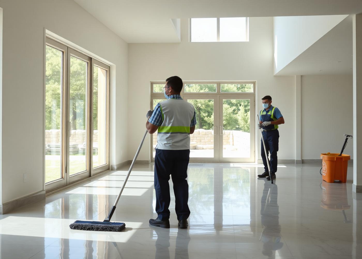 Final Touch Construction Cleaning crew at work