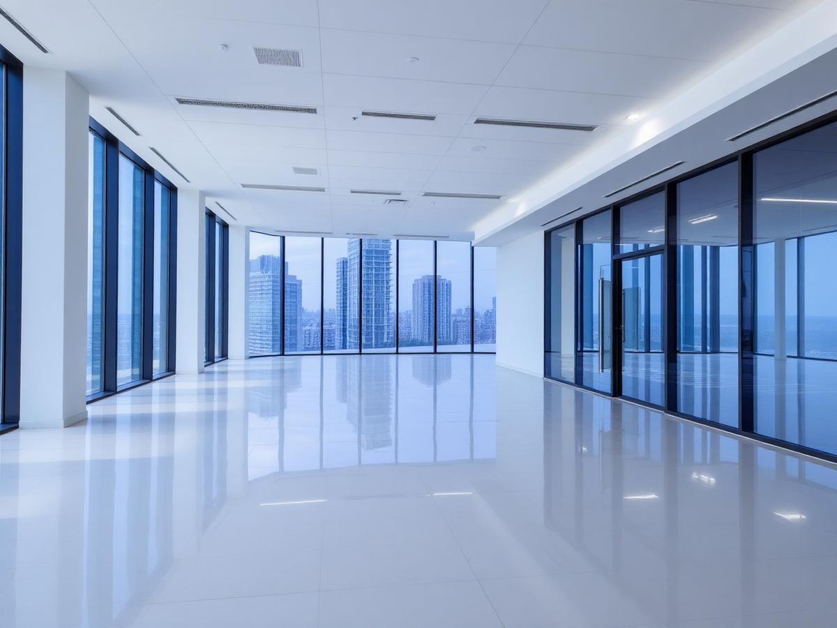 Commercial office after final cleaning